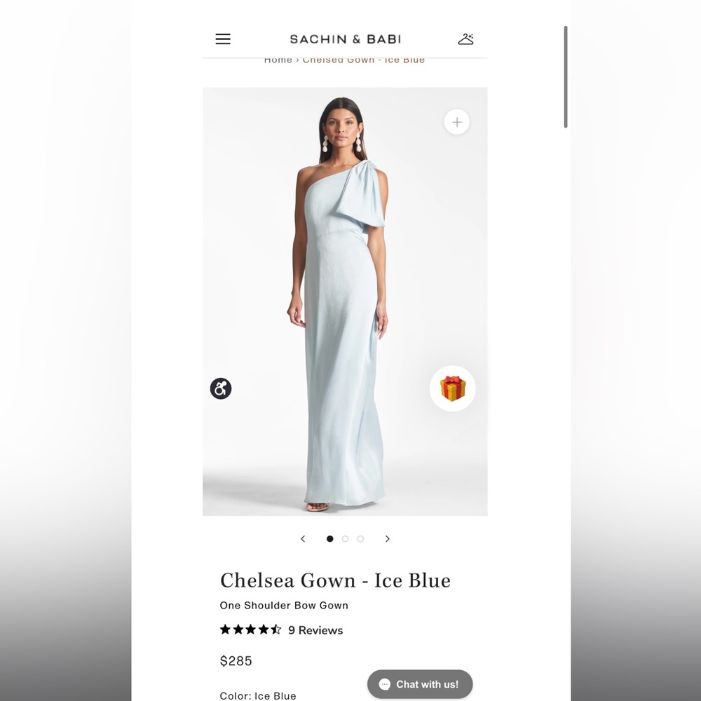 Sachin & Babi
Chelsea Crinkle Satin One-Shoulder Gown